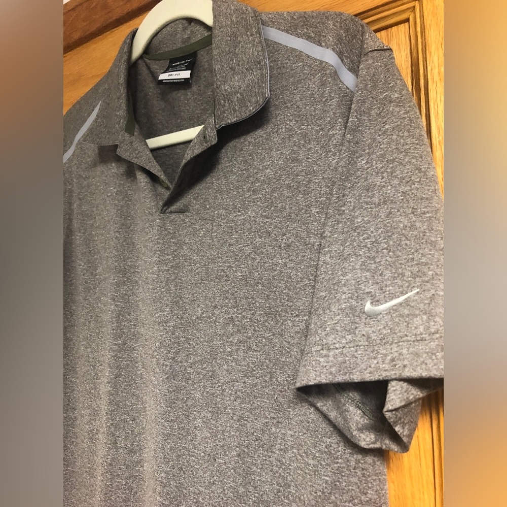 Nike Golf Polo Dri-Fit Men’s Gray Size M